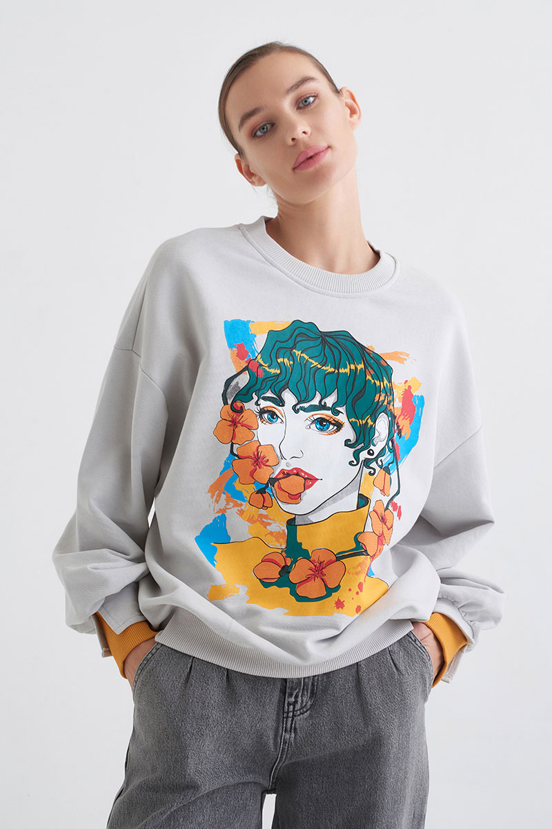 mayorgo.ru | Толстовка oversize с принтом Fabe B-W2062